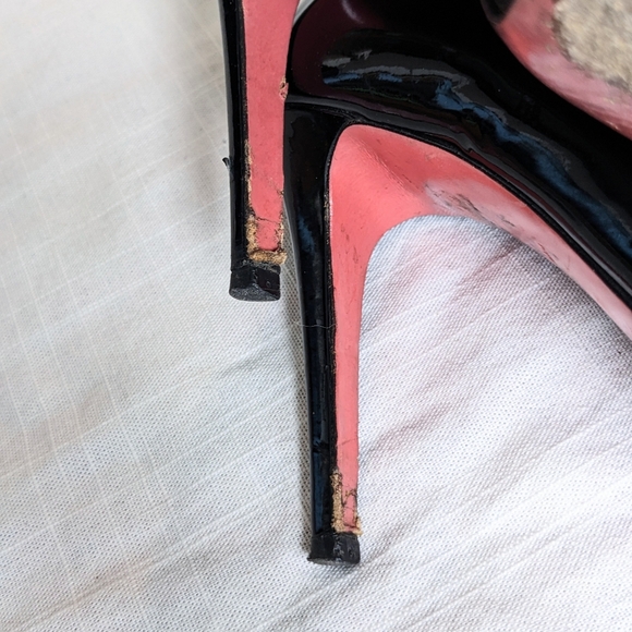 Miu Miu Patent Leather Peep Toe Pumps - Picture 5 of 6